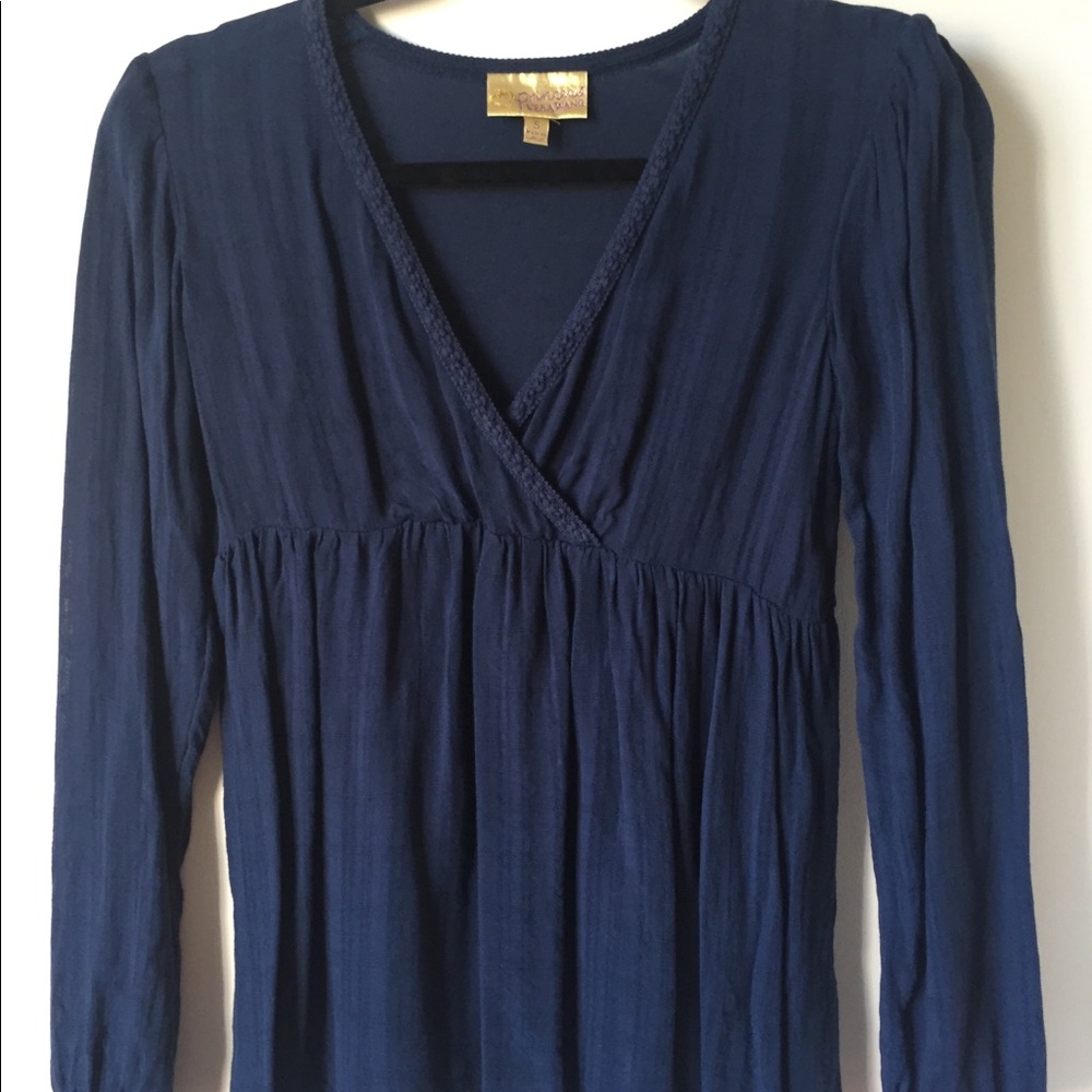Navy Blue Long sleeve blouse